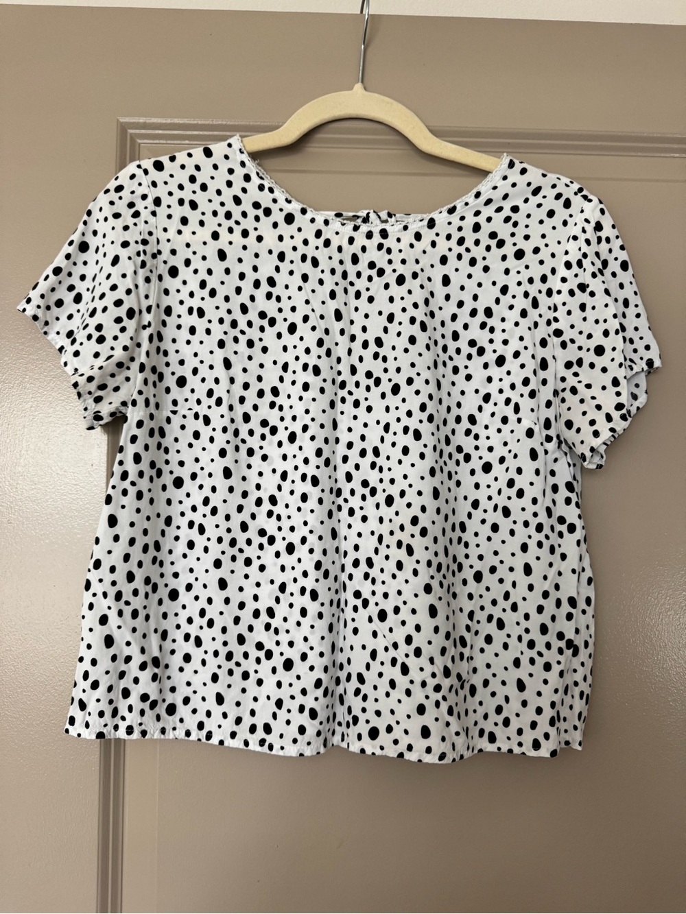 Abercrombie Polka Dot Short Sleeve Blouse
